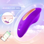 Flügelnder Genuss Vibrator mit App Lila