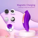 Flügelnder Genuss Vibrator mit App Lila