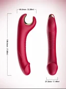 Flexibler Rotationsvibrator für Intensive Stimulation Rot