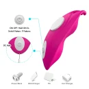 Tragbarer Vibrator mit Rabbit-Ear und App-Steuerung Rosenrot