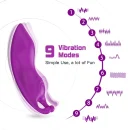 Tragbarer Vibrator mit Rabbit-Ear und App-Steuerung Lila