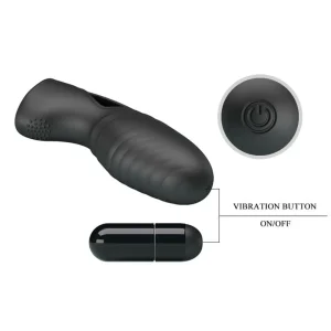 Pretty Love Alan – Fingervibrator aus Silikon (schwarz)