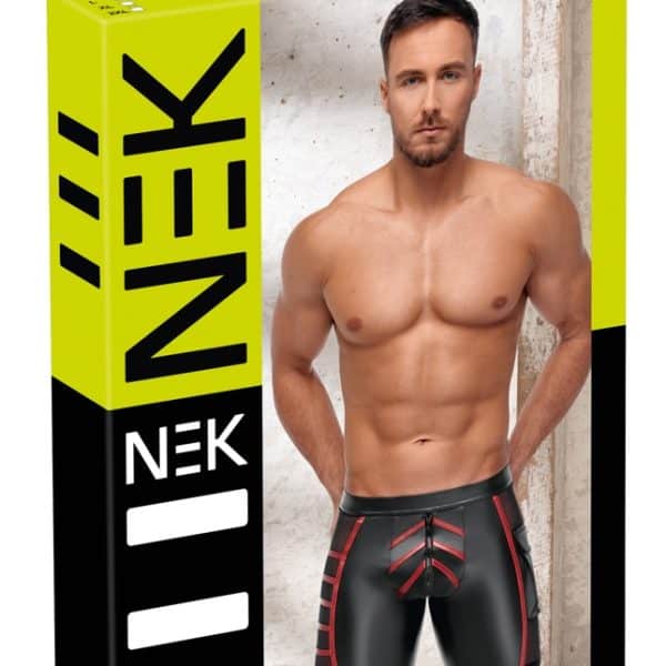 Herren Shorts Schwarz/Rot 2XL