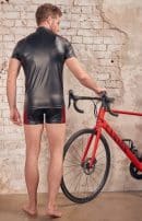 Herren Shirt schwarz/rot L – Bild 8