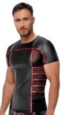 Herren Shirt Schwarz/Rot S – Bild 3
