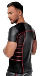 Herren Shirt Schwarz/Rot S – Bild 4