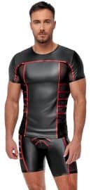 Herren Shirt Schwarz/Rot S – Bild 5