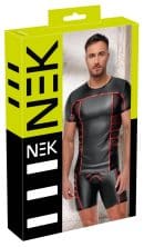 Herren Shirt Schwarz/Rot 2XL