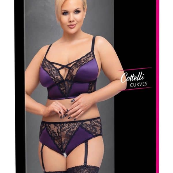 BH Set lila/schwarz 4XL
