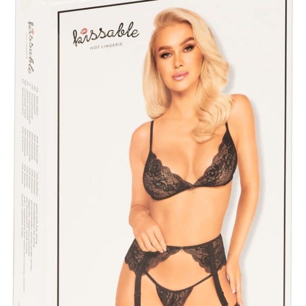 Strapsset schwarz L/XL