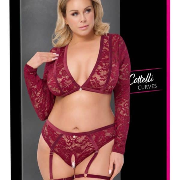 Top und Slip rot 3XL