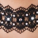 Stickereihalsband mit Strass – Bild 6