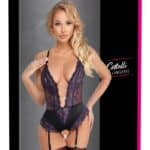 Body schwarz/lila XL