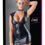 Wetlookkleid Zip XL