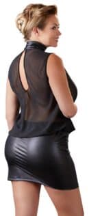 Kleid transparent schwarz XL – Bild 5