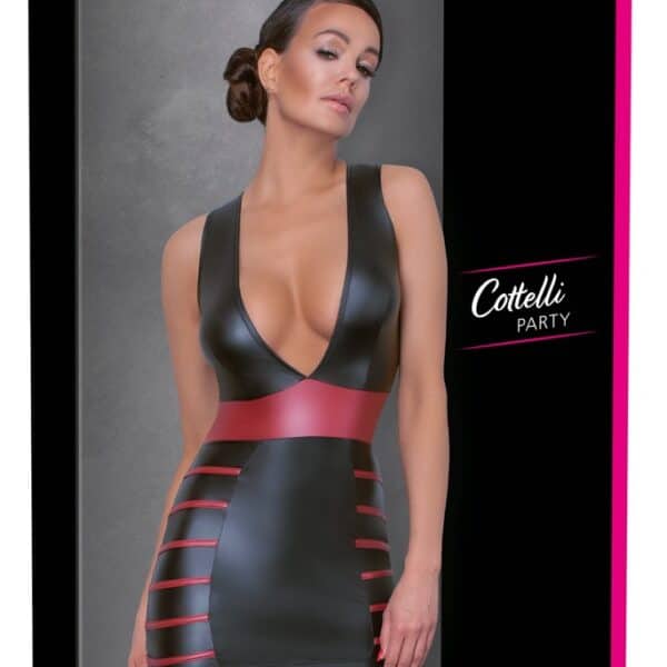Kleid schwarz/rot XL
