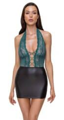 Kleid schwarz/petrol XL – Bild 2