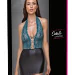 Kleid schwarz/petrol XL