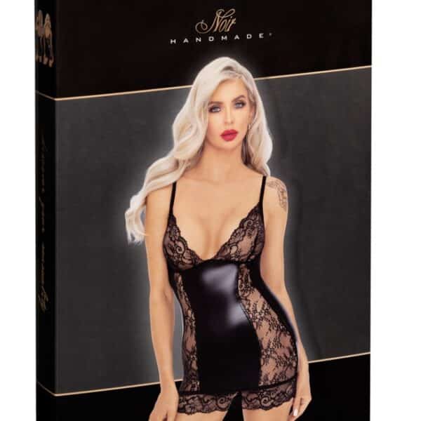 Noir Kleid Spitze XL