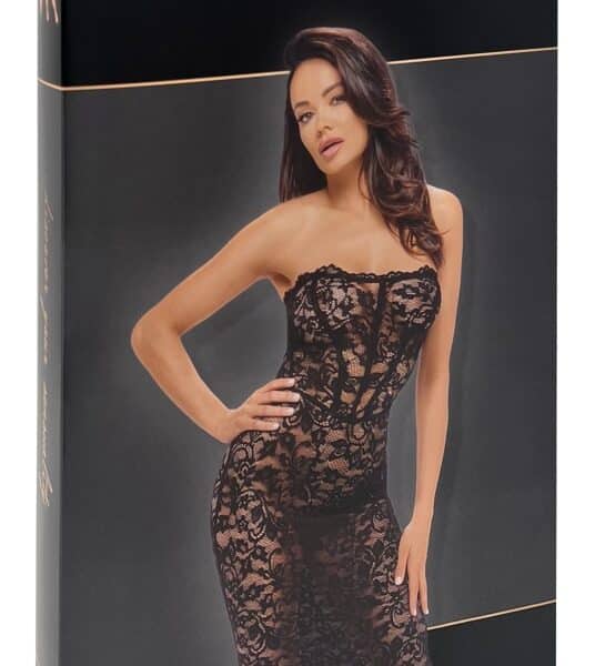 Noir Kleid Spitze XL