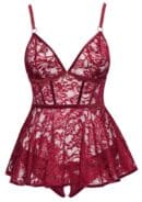 Babydoll rot 3XL – Bild 7