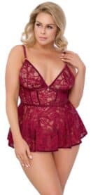 Babydoll rot 3XL – Bild 2