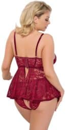 Babydoll rot 3XL – Bild 4