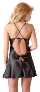 Satin Neglige schwarz 2XL – Bild 3