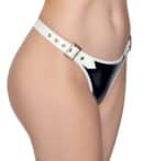 Lack String schwarz/weiß M – Bild 3