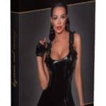 Noir Kleid Rüsche XL