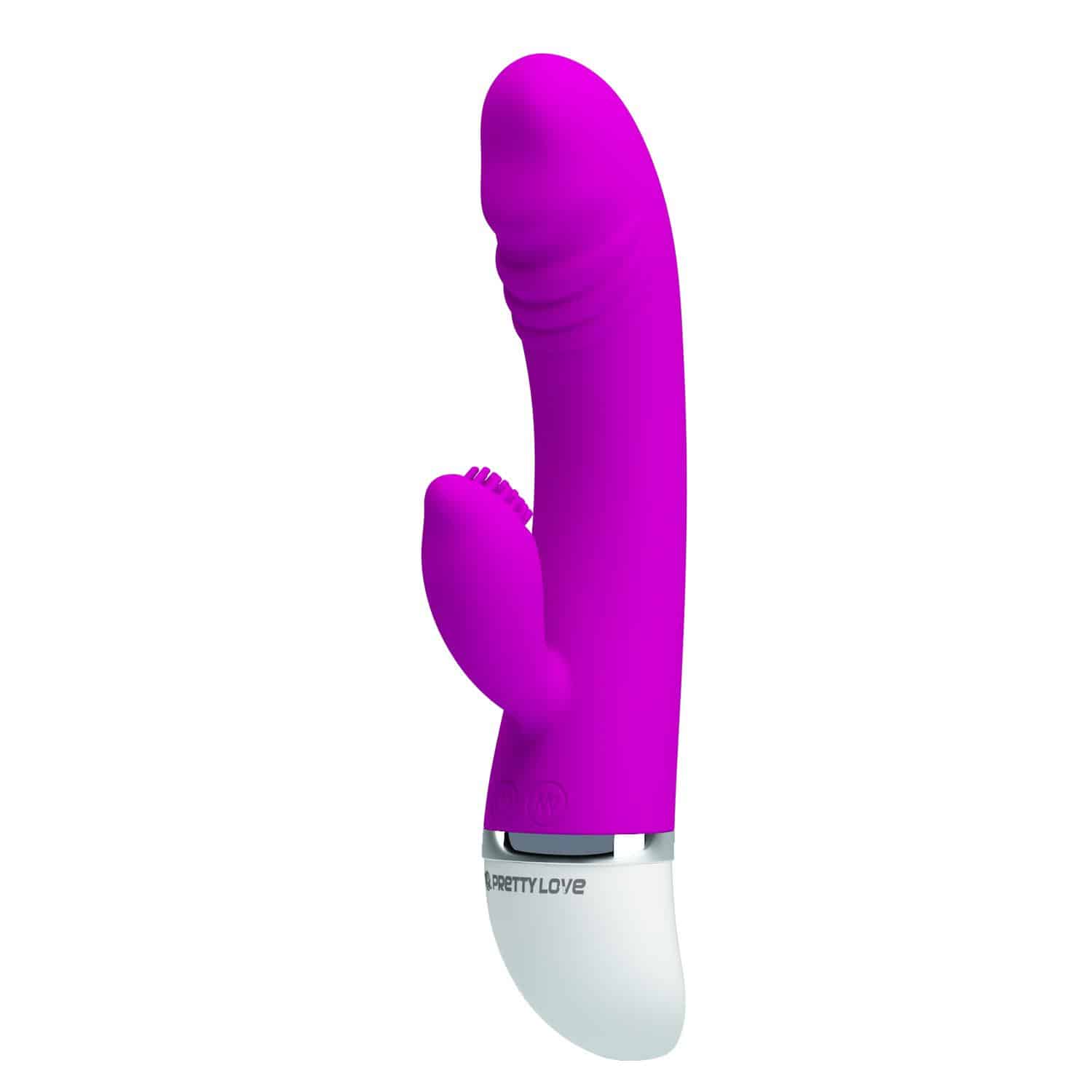 The rabbit vibrator features massaging balls that stimulate your love nub. While most rabbits feel like a feather PRETTY LOVE - David, 30 functions of vibrations, 2 AAA batteries, silicone Ø:35mm, L:188mm, Purple – Bild 1
