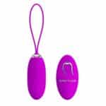 PRETTY LOVE - Joanna, Remote control, 12 functions of vibration, rechargeable stimulator with silicone cover, remote by 1 AAA battery operated L:71mm ?:35mm