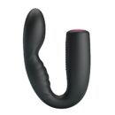 PRETTY LOVE - Quintion, Silicone, waterproof, memory, USB rechargeable, 12 functions of vibration 23-104, Black