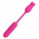 PRETTY LOVE - Nobikuma, Fully Silicone Thursting Bullet, 3 Funcitons of Vibration, 3 Functions of Thursting, USB rechargeable 30*245