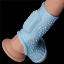 Vibrating Drip Knights Ring with Scrotum Sleeve Blue – Bild 4