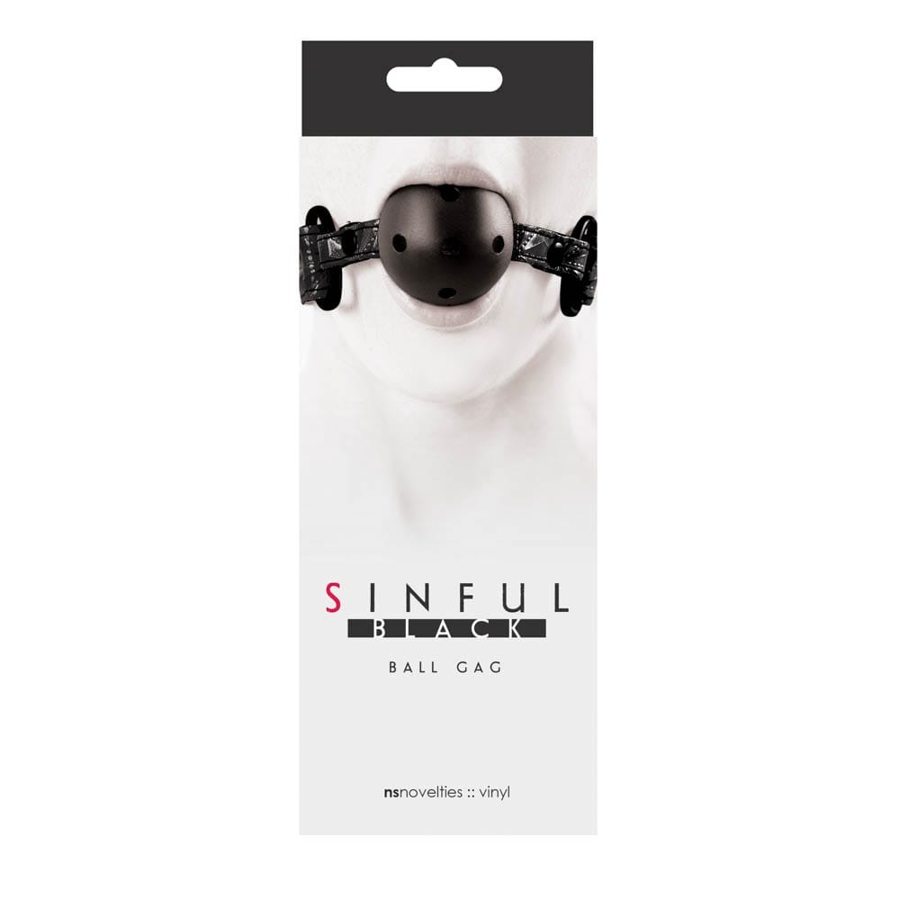 25823 Sinful Ball Gag Black – Bild 1