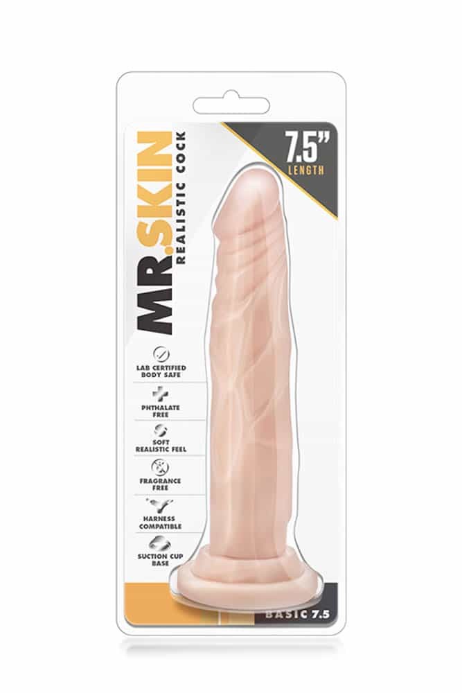34913 Mr. Skin Realistic Cock Basic 7.5 inch Beige – Bild 1