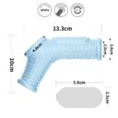 Vibrating Drip Knights Ring with Scrotum Sleeve Blue – Bild 8