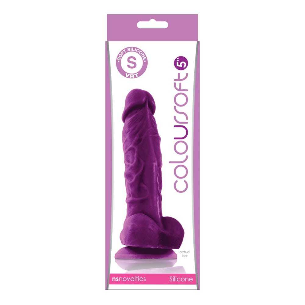 47912 ColourSoft 5 inch Soft Dildo Purple – Bild 1