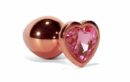 X-MEN Secret Shine Metal Butt Plug Rose Gold Heart S – Bild 5
