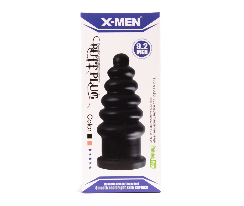 53292 X-MEN 9.2 inch Butt Plug Black – Bild 1