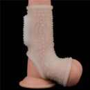Vibrating Drip Knights Ring with Scrotum Sleeve (White) – Bild 3