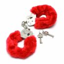 Police Handcuffs With Soft Red Fur – Bild 2