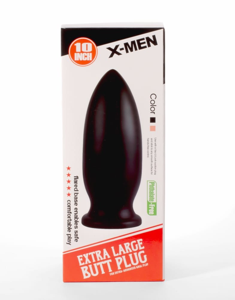 48441 X-MEN 10" Extra Large Butt Plug Black – Bild 1