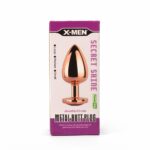 X-MEN Secret Shine Metal Butt Plug Rose Gold Heart M