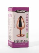 X-MEN Secret Shine Metal Butt Plug Rose Gold Heart M – Bild 2