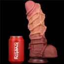 10.5'' Dual layered Platinum Silicone Cock with Rope – Bild 2