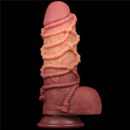 9.5'' Dual layered Platinum Silicone Cock with Rope – Bild 5