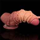 9.5'' Dual layered Platinum Silicone Cock with Rope – Bild 9
