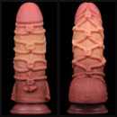 9.5'' Dual layered Platinum Silicone Cock with Rope – Bild 3